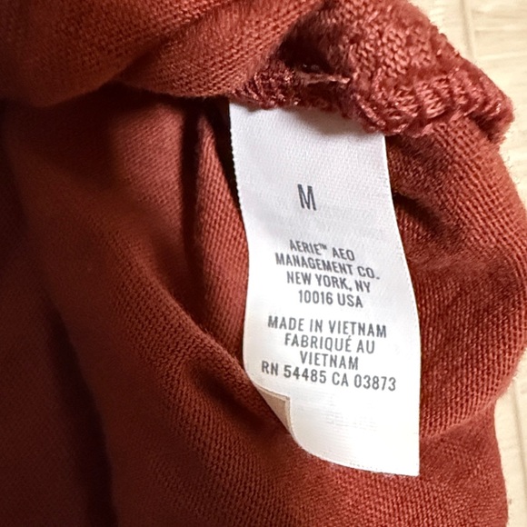 3/$10 Aerie Short Sleeve Tee in Deep Rust - Picture 3 of 7